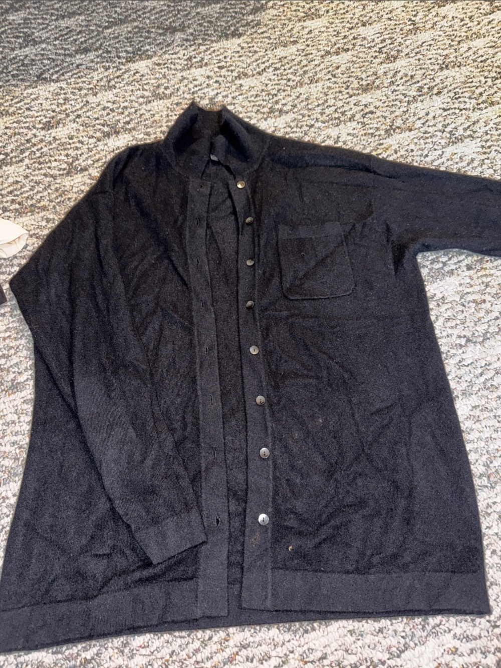 Women's Black Lightweight Button-Front Shirt Jacket